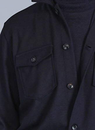 Lufian Slim Fit Gömlek Yaka Lacivert Erkek Gömlek CAMERON