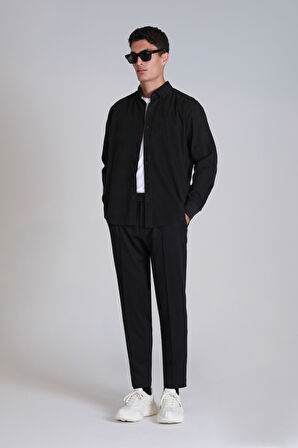 Water Erkek Basic Gömlek Slim Fit Antrasit