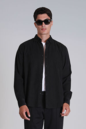 Water Erkek Basic Gömlek Slim Fit Antrasit