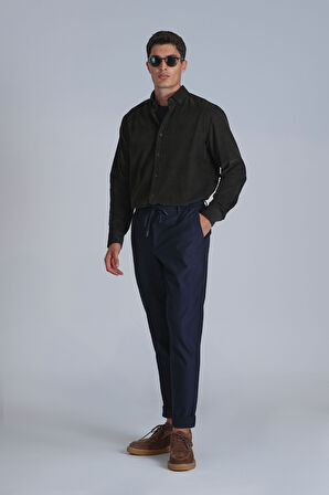 Water Erkek Basic Gömlek Slim Fit Yeşil