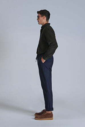 Water Erkek Basic Gömlek Slim Fit Yeşil