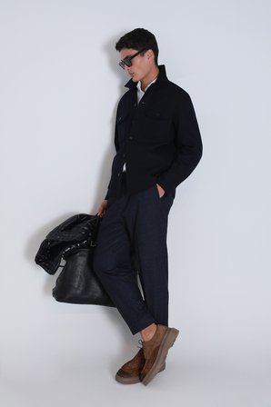 Barena Erkek Basic Gömlek Slim Fit Lacivert