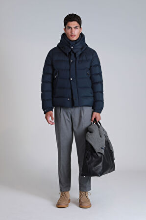 Marty Kaz Tüyü Erkek Mont Lacivert