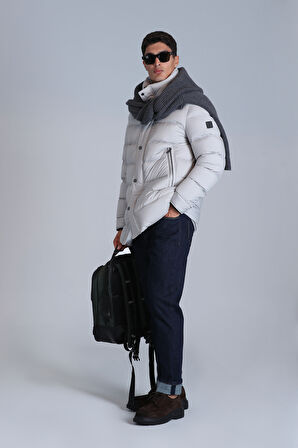 Rıld Kaz Tüyü Erkek Mont Taş