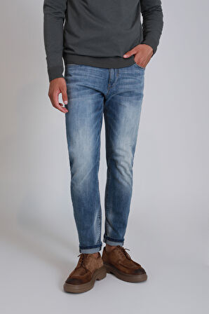 Axel Smart Jean Erkek Pantolon Slim Fit Mavi