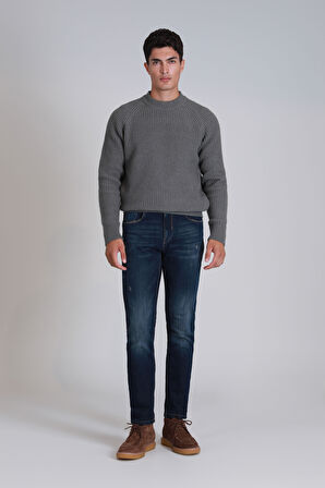 Derek Smart Jean Erkek Pantolon Slim Fit Mavi