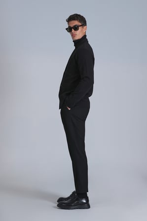 Pier Spor Erkek Chino Pantolon Slim Fit Siyah