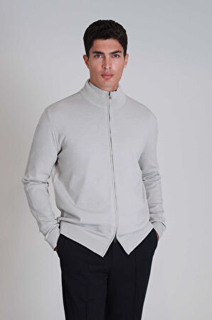 Erkek  Force Hırka - Açık Gri | L