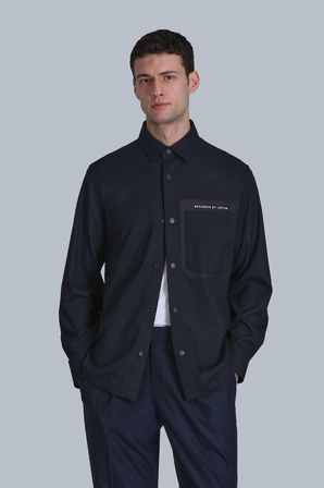 Hard Erkek Basic Gömlek Slim Fit Koyu Lacivert