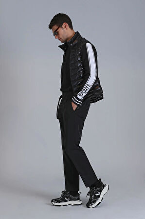 Lufian Hıdden Spor Erkek Chino Pantolon Slim Fit Siyah