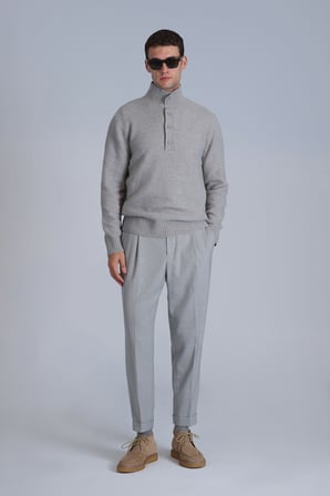 Bert Spor Erkek Chino Pantolon Slim Fit Açık Gri
