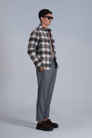 Fresher Erkek Basic Gömlek Slim Fit Kum