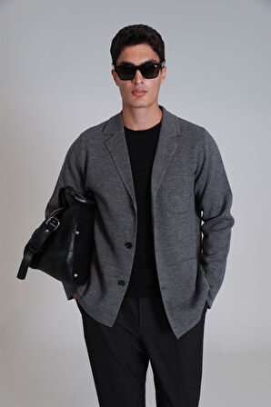 Leader Erkek Hırka Gri