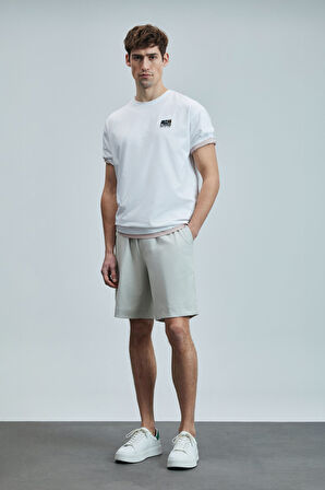 Lufian Erkek Mask Modern Grafik T-Shirt 111020248 Beyaz