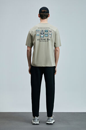 Lufian 111020248 Mask Modern Grafik T- Shirt Erkek Tişort