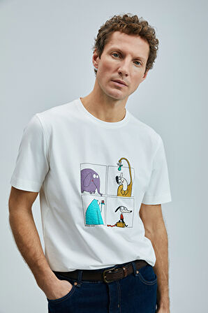 Lufian 111020254 Funky Modern Grafik Tişort Erkek T-Shirt