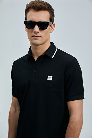 Lufian Erkek Echo Smart Polo T-Shirt 111040211 Siyah