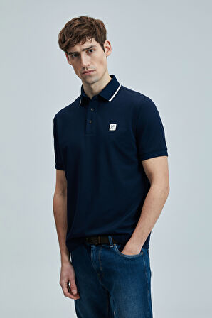 Lufian Erkek Echo Smart Polo T-Shirt 111040211 Lacivert