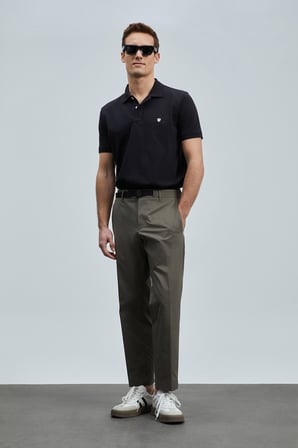Laon Smart Erkek Polo Tişört Siyah