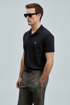 Laon Smart Erkek Polo Tişört Siyah
