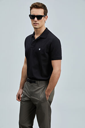 Lufian Erkek Laon Smart Polo T-Shirt 111040206 Siyah