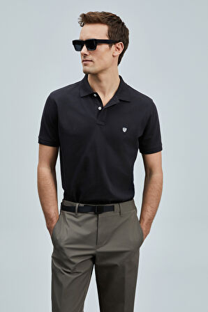 Lufian Erkek Laon Smart Polo T-Shirt 111040206 Siyah
