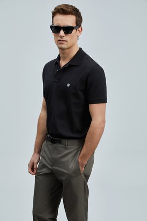 Laon Smart Erkek Polo Tişört Siyah