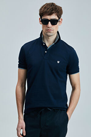 Lufian Erkek Laon Smart Polo T-Shirt 111040206 Lacivert