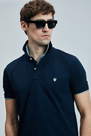 Lufian Erkek Laon Smart Polo T-Shirt 111040206 Lacivert