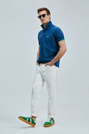 Lufian Erkek Laon Smart Polo T-Shirt 111040206 Açık Lacivert