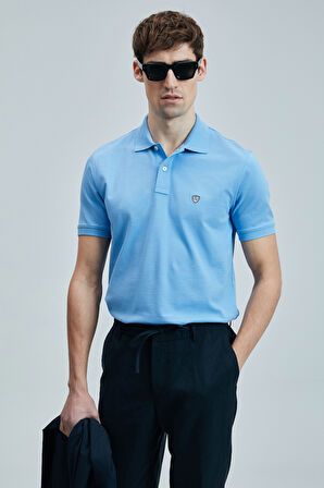 Lufian Erkek Laon Smart Polo T-Shirt 111040206 Mavi
