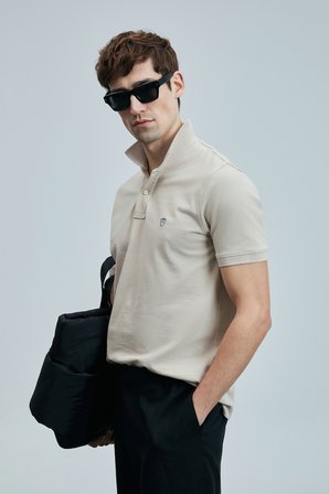 Laon Smart Erkek Polo Tişört Ekru