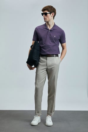 Laon Smart Erkek Polo Tişört Mürdüm