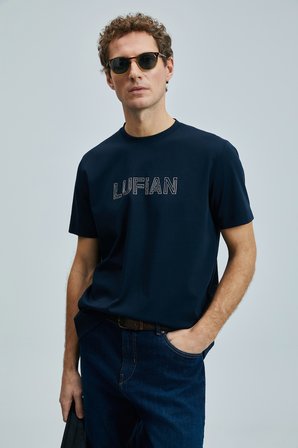 Thınk Modern Grafik Tişört Lacivert