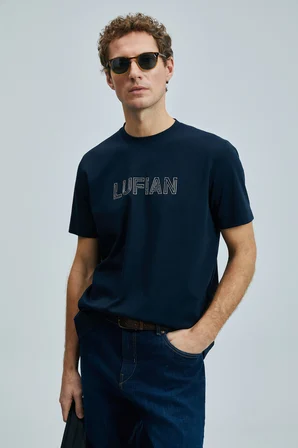Thınk Modern Grafik Tişört Lacivert