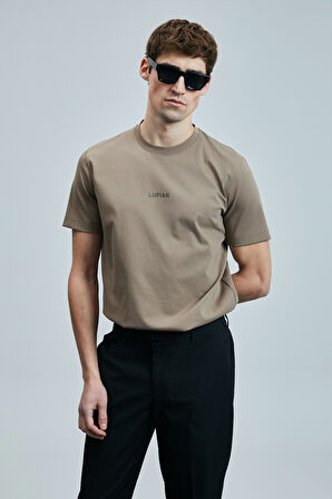 Marcus Modern Grafik T- Shirt Deve Tüyü