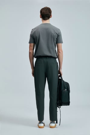 Lufian Erkek Marcus Modern Grafik T-Shirt 111020235 Koyu Yeşil