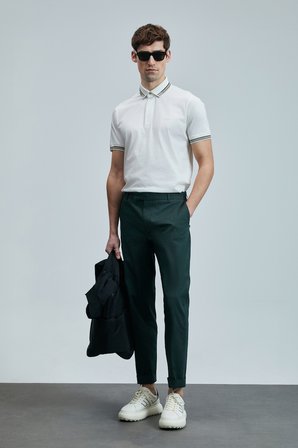 North Smart Erkek Polo Tişört Kırık Beyaz