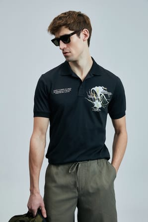 Bloom Smart Erkek Polo Tişört Siyah