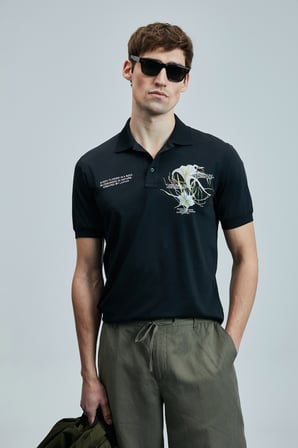 Bloom Smart Erkek Polo Tişört Siyah