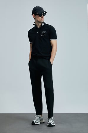 Everes Smart Erkek Polo Tişört Siyah