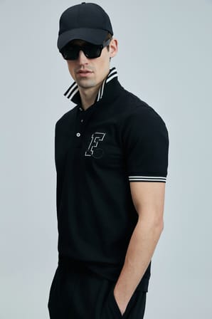 Everes Smart Erkek Polo Tişört Siyah