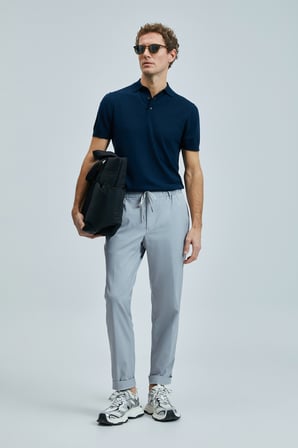 Glen Smart Erkek Chino Pantolon Slim Fit Gri