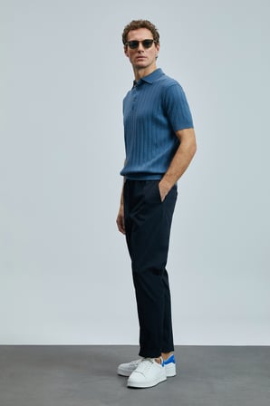 Glen Smart Erkek Chino Pantolon Slim Fit Lacivert