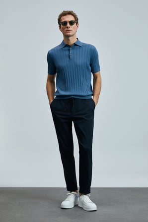 Glen Smart Erkek Chino Pantolon Slim Fit Lacivert