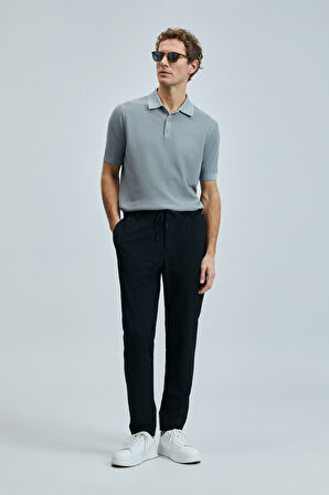 Lufian Hunter Smart Erkek Chino Pantolon Slim Fit Siyah