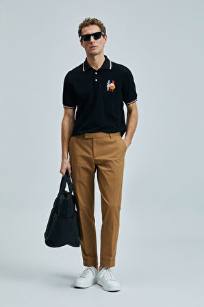 Lufian Erkek Sansa Smart Polo T-Shirt 111040218 Siyah
