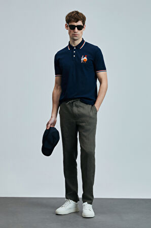 Lufian Erkek Sansa Smart Polo T-Shirt 111040218 Lacivert