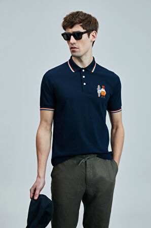 Lufian Erkek Sansa Smart Polo T-Shirt 111040218 Lacivert