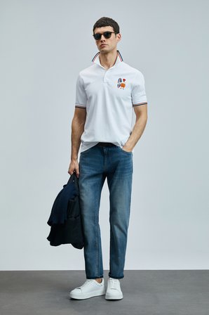 Sansa Smart Erkek Polo Tişört Beyaz